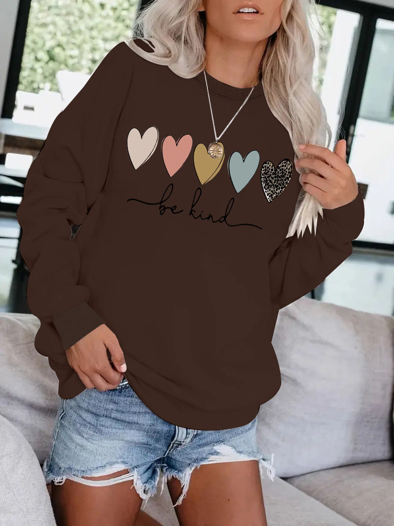 Love printed hoodie for women