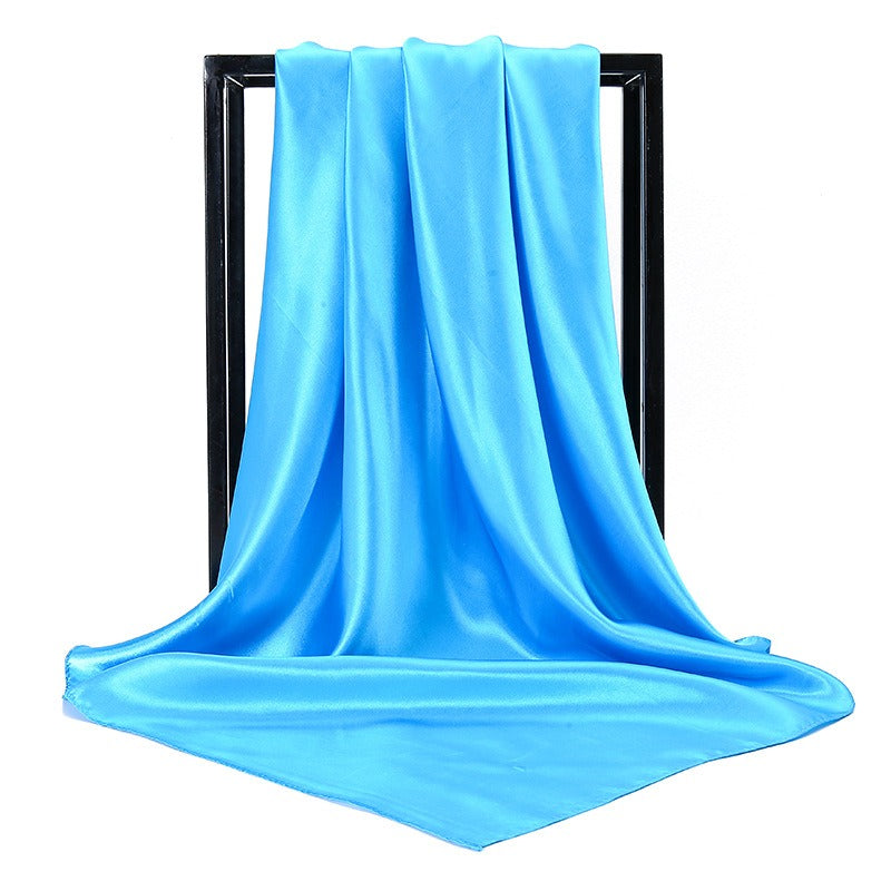 Solid color fashionable simulation scarves  women's multi use colored long scarves