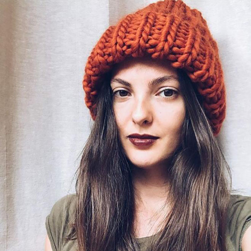 Women's Winter Hat, New Autumn Faux Fur, Warm Knitted Beanie for Girls, Women's Chunky Thick Stretchy Hats
