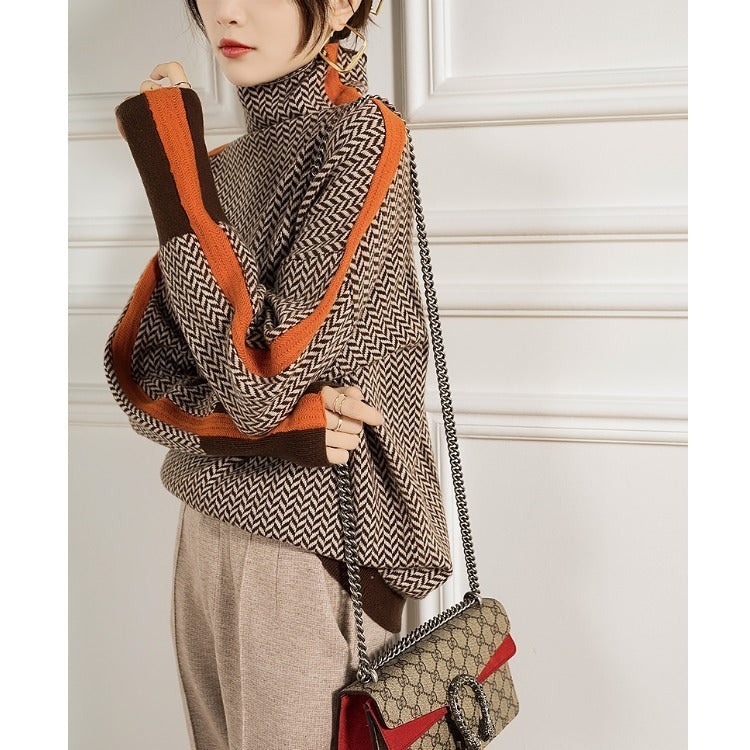 Women's Knitted Turtleneck Sweater - New Warm Stylish Slim Pullover for Ladies and Girls
