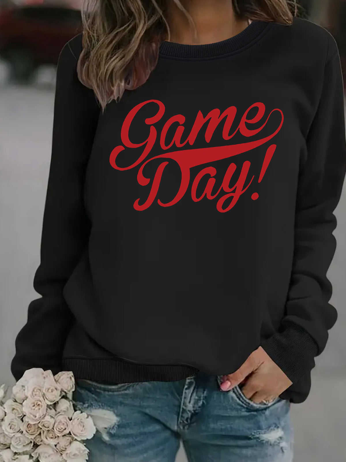 Round neck hoodie for women