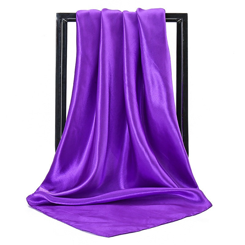 Solid color fashionable simulation scarves  women's multi use colored long scarves