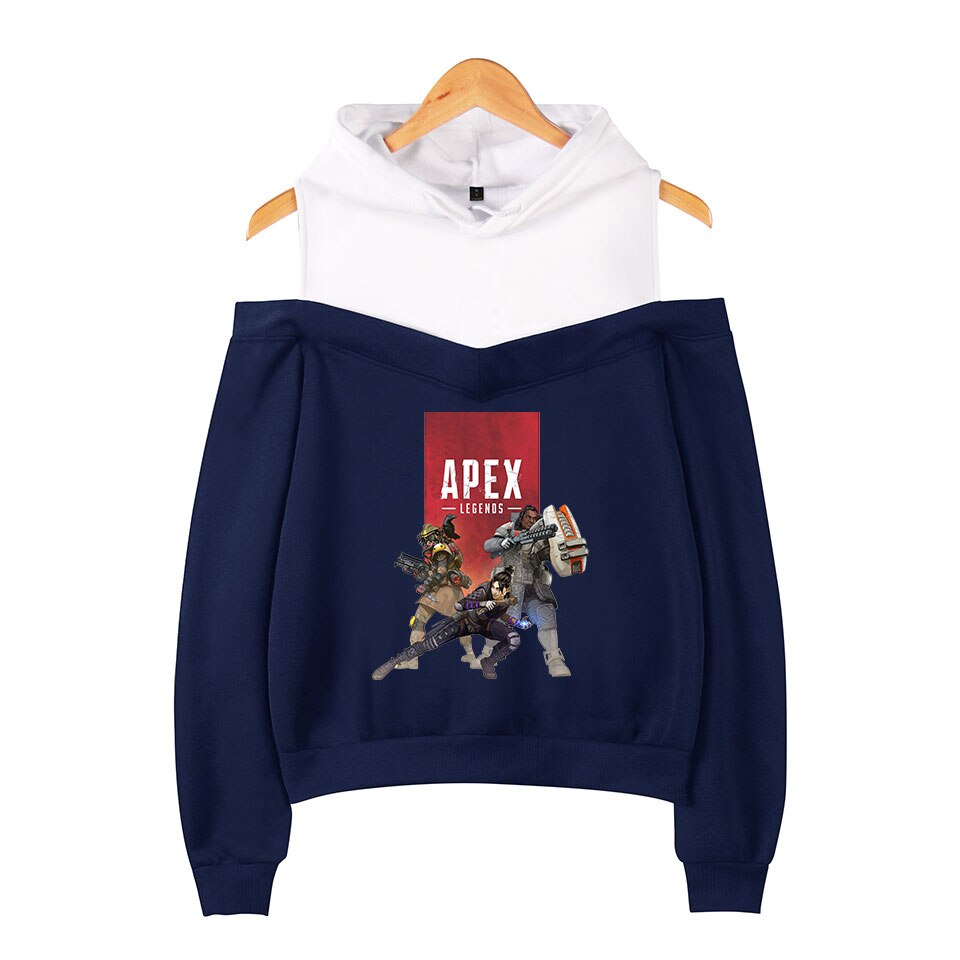 Apex Legends Print Hoodies Sweatshirts Sleeve Off-Shoulder