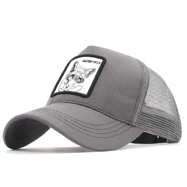 Animals Embroidery Baseball Caps Men Women Snapback Hip Hop Hat Summer Mesh hat Streetwear Bone gorra animales bordados
