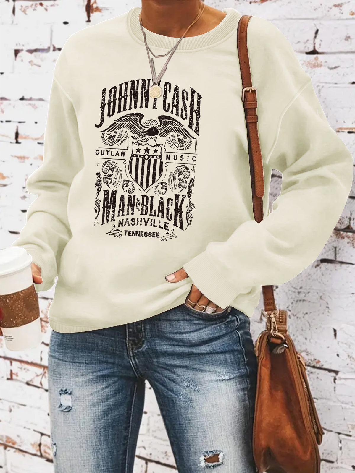 JOHNNY CASH Printed Hoodie for Women