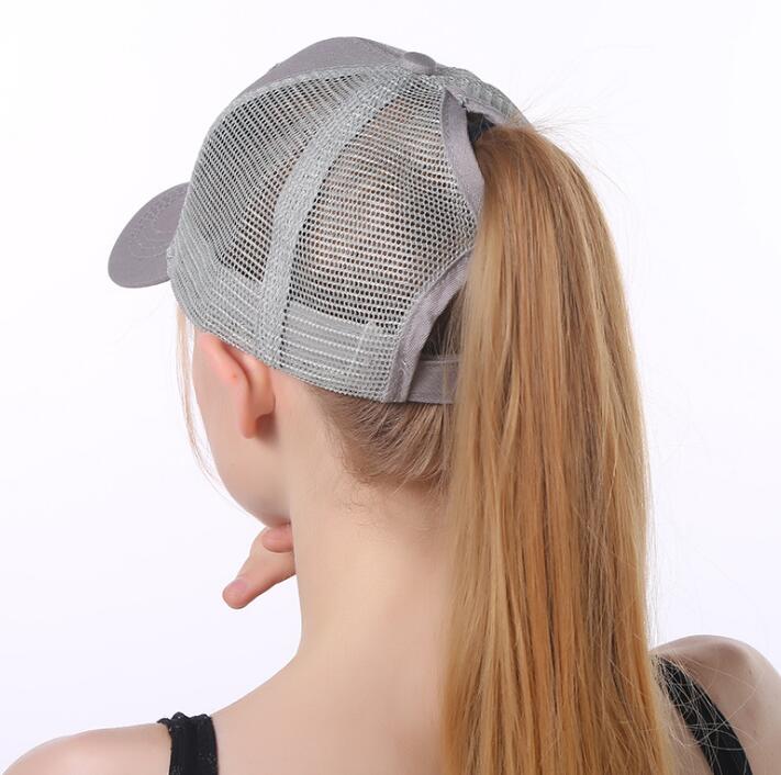 Summer Women Mesh Cap Ponytail Baseball Caps Fashion Snapback Caps For Women & Men Sport Hat