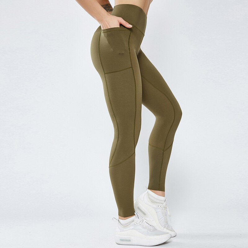 Women’s High-Waist Push-Up Workout Leggings with Pockets