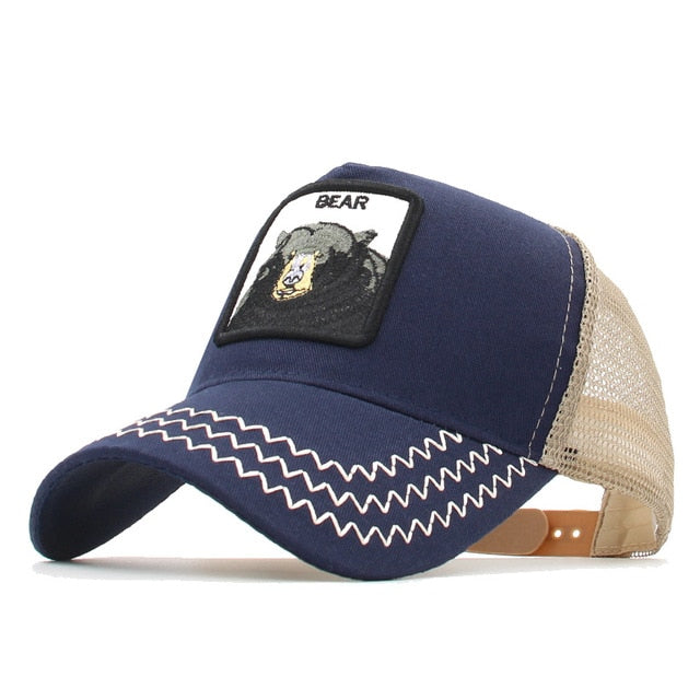 Animals Embroidery Baseball Caps Men Women Snapback Hip Hop Hat Summer Mesh hat Streetwear Bone gorra animales bordados