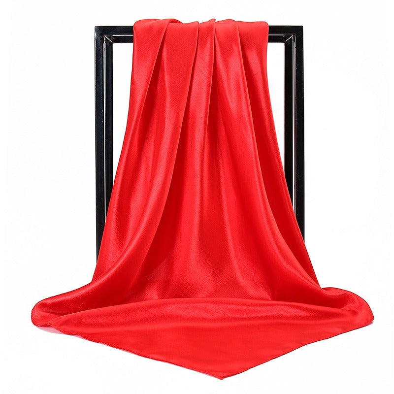 Solid color fashionable simulation scarves  women's multi use colored long scarves