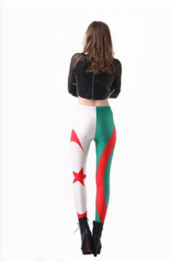 Women’s US Flag Pentagram Print Push-Up Workout Leggings