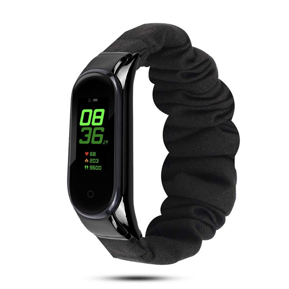 Scrunchies Elastic Strap for Xiaomi Mi Band 5 4 3 Replaceable Bracelet Mi Band 4 Correa Wristband Breathable Straps for Miband 5