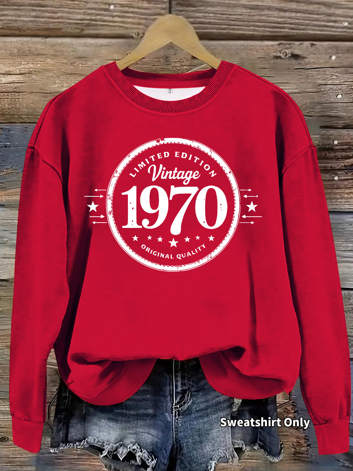 1970 printed hoodie for women