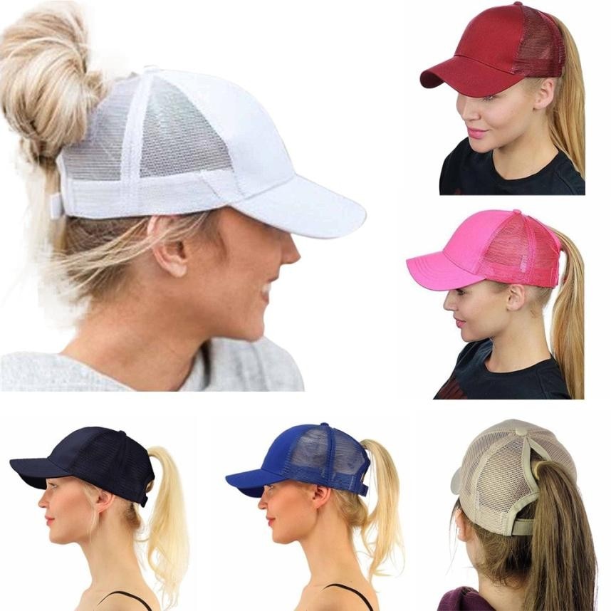 Summer Women  Mesh Cap Ponytail Baseball Caps Fashion Snapback Caps For Women&Man Sport Hat