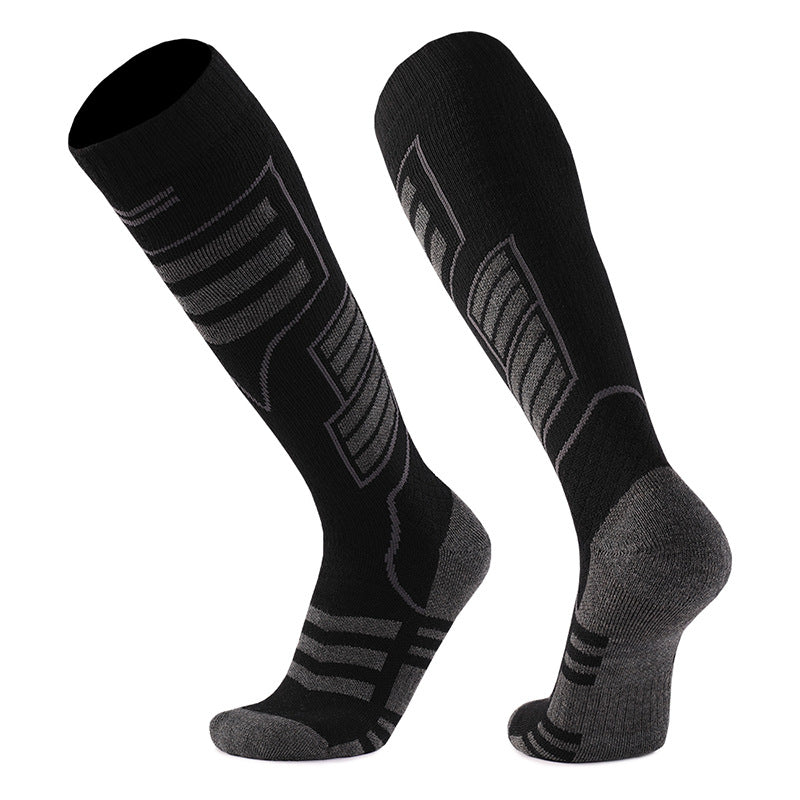 Cross-border hot selling Merino wool ski socks, long compression full-loop thickened socks.