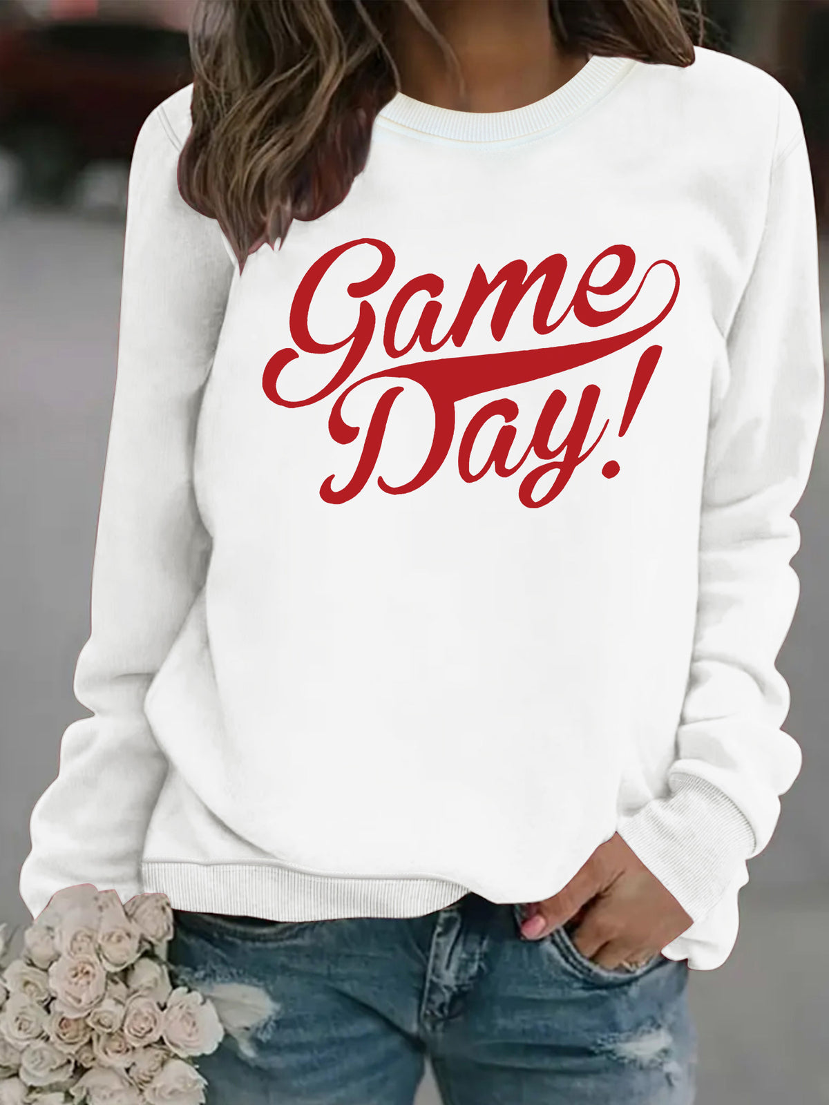 Round neck hoodie for women