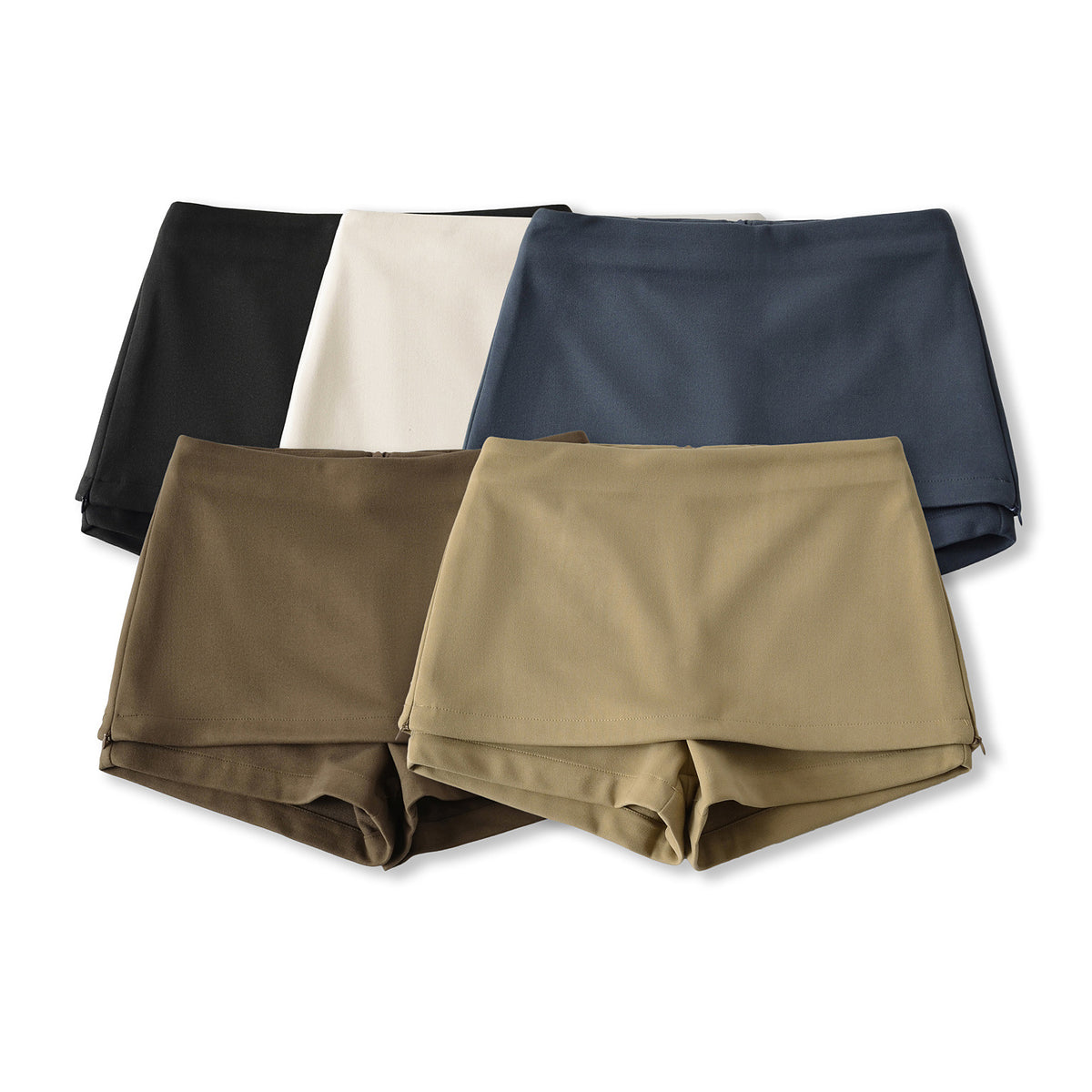 Low waist slim fit shorts for women