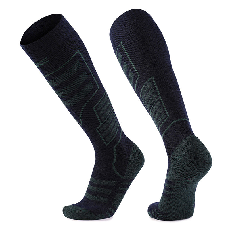 Cross-border hot selling Merino wool ski socks, long compression full-loop thickened socks.