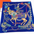 Handmade Curled Women's Knight Decorative Shawl Large Square Scarf In Stock Scarves
