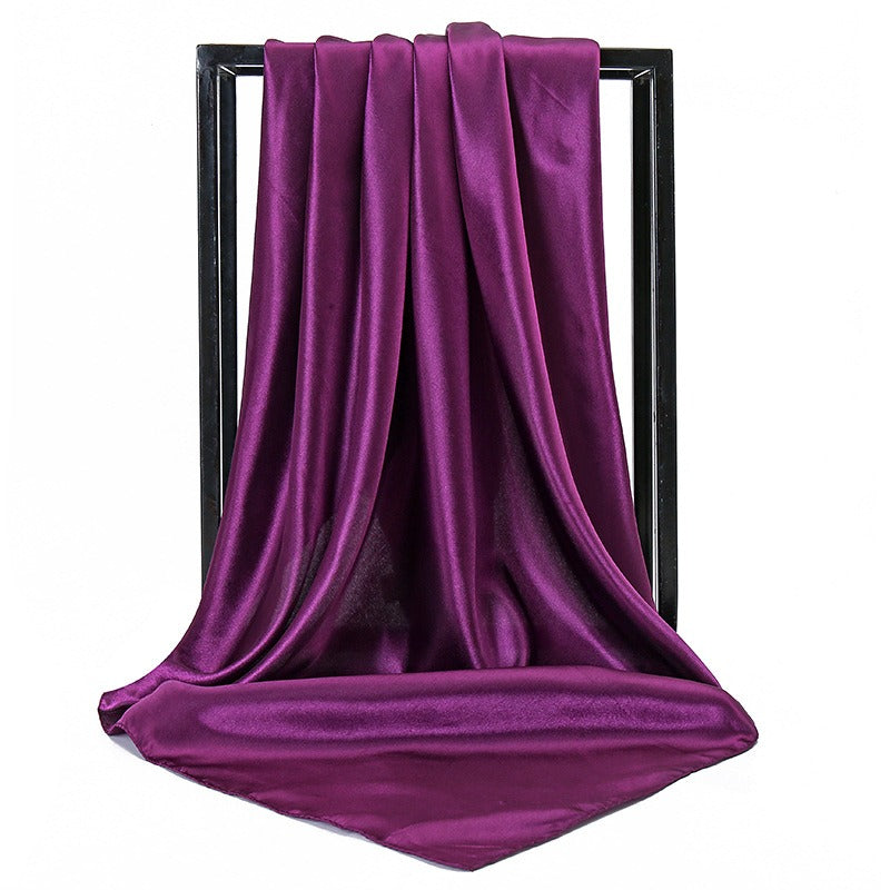 Solid color fashionable simulation scarves  women's multi use colored long scarves