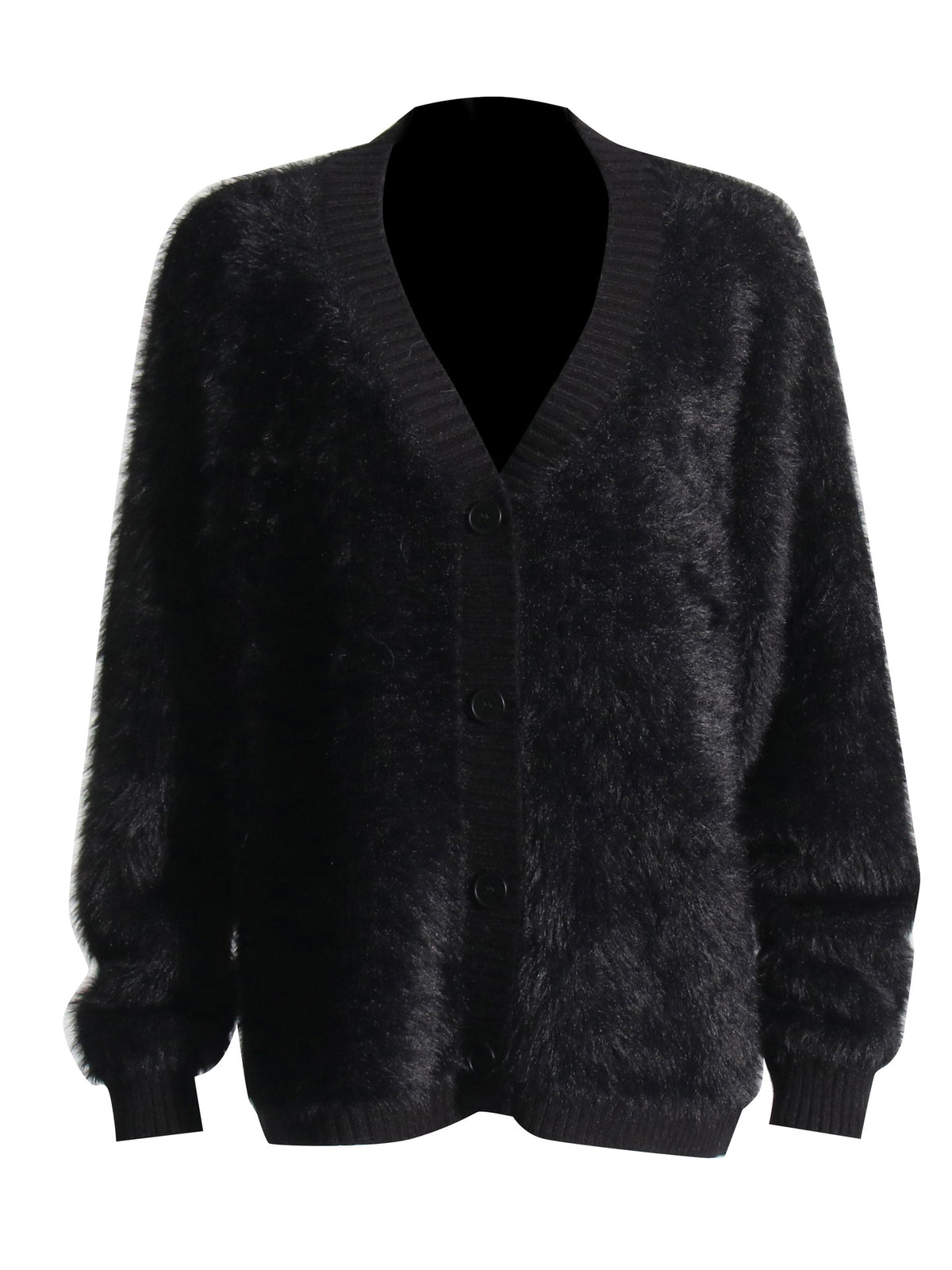 Solid Loose Casual Knitting Sweater For Women V Neck Long Sleeve Patchwork Single Breasted Sweaters Female Style