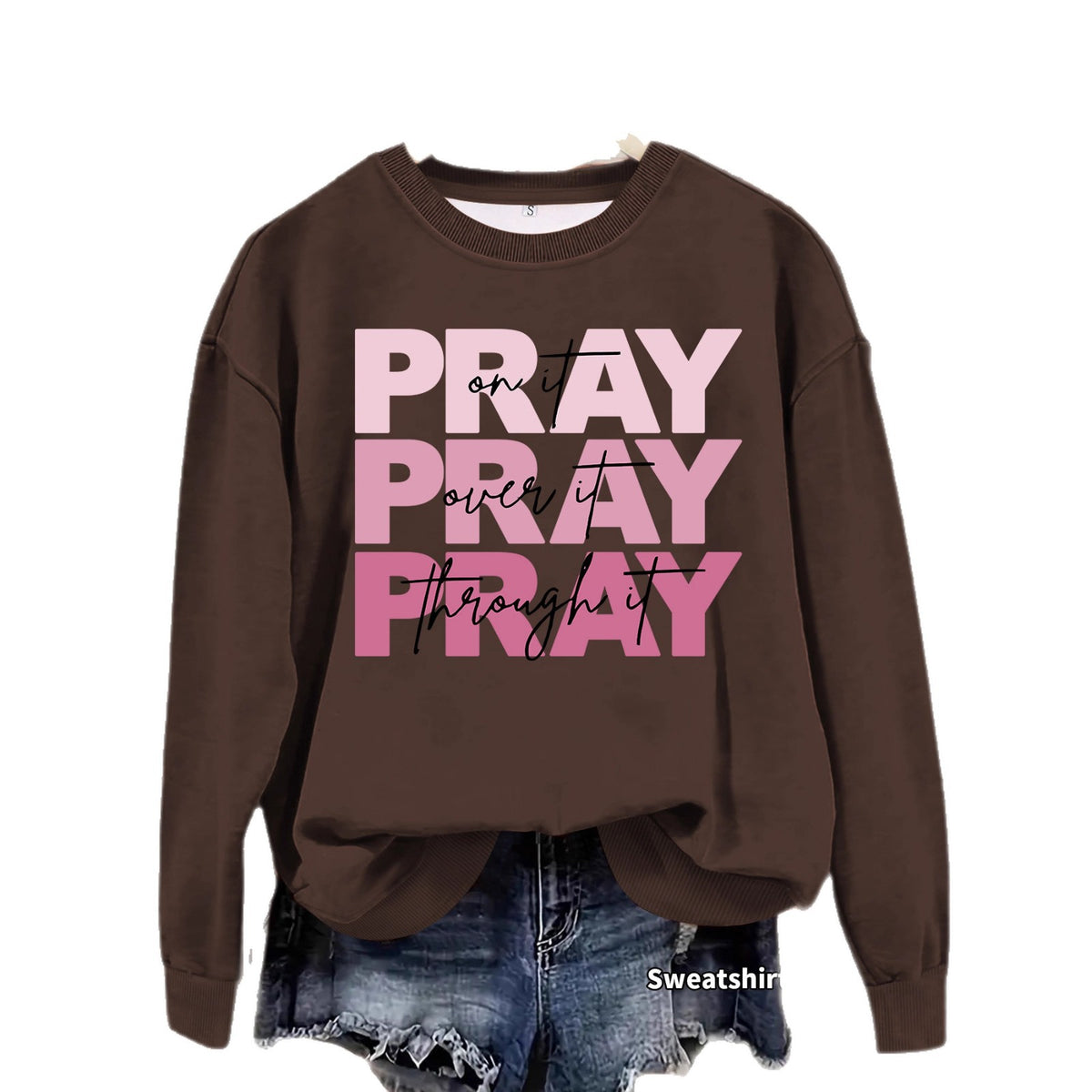 Round neck hoodie for women