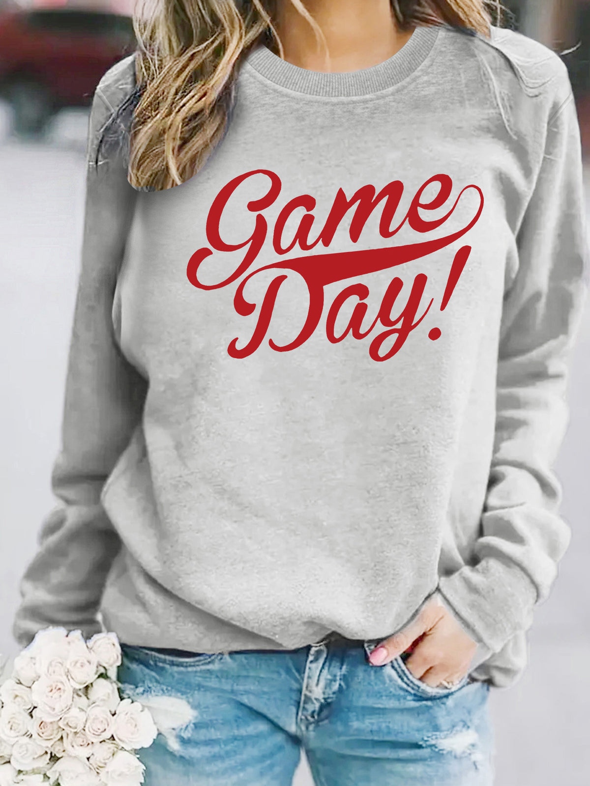 Round neck hoodie for women