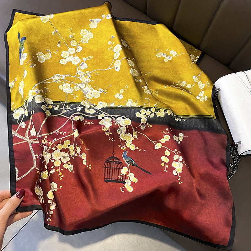 French-style scarves silk square scarves mulberry silk decorations