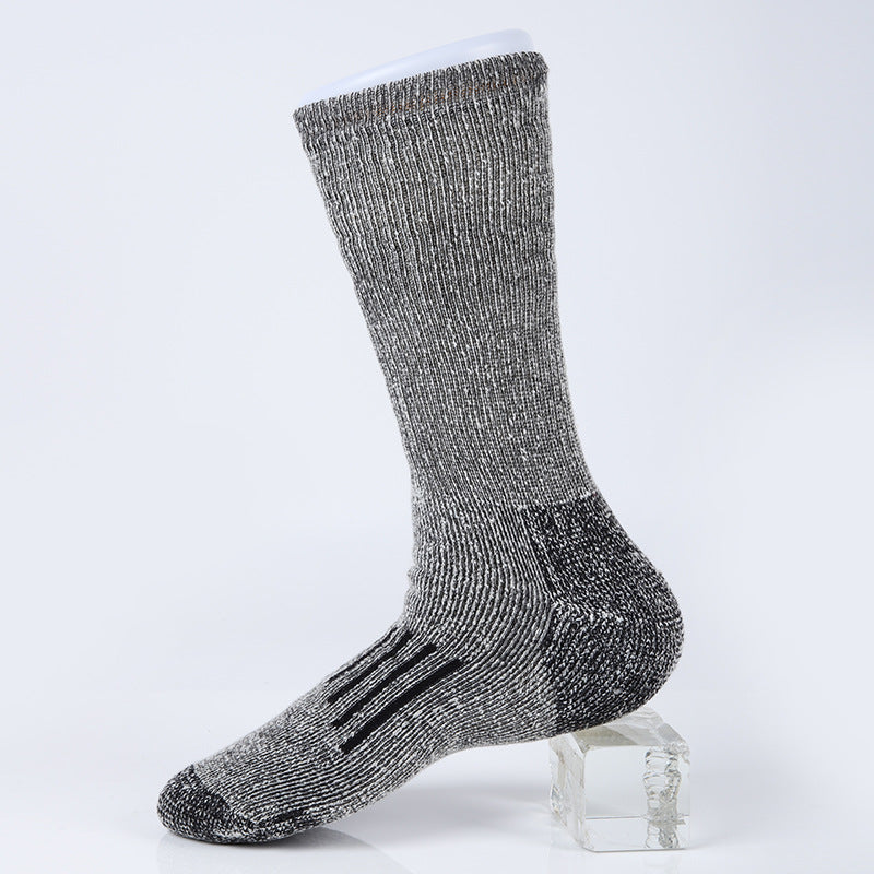 Merino wool hiking socks, thick, warm, non-slip, breathable sports socks, outdoor long socks for men and women