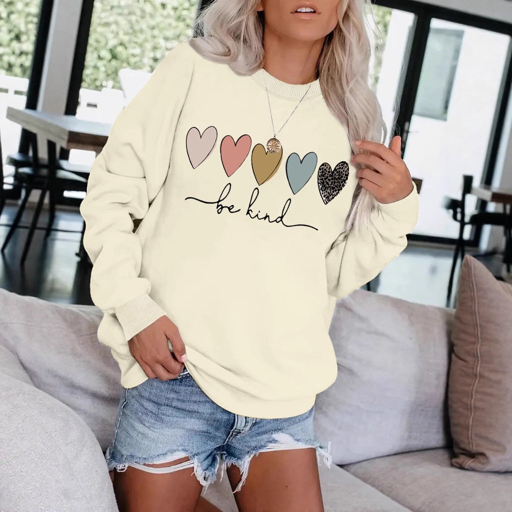 Love printed hoodie for women