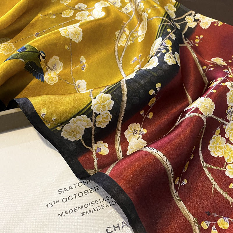 French-style scarves silk square scarves mulberry silk decorations